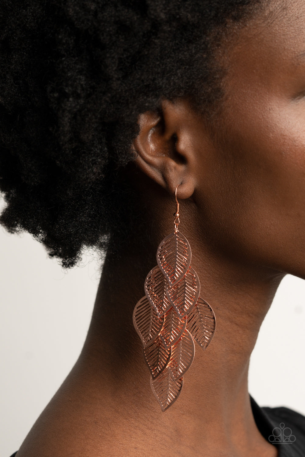 Limitlessly Leafy - Copper Earrings - Princess Glam Shop