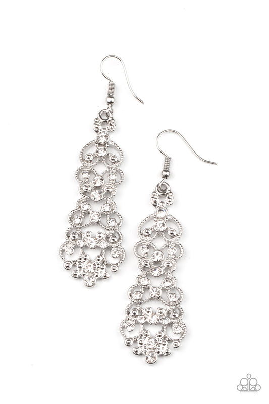 Diva Decorum - White Earrings - Princess Glam Shop