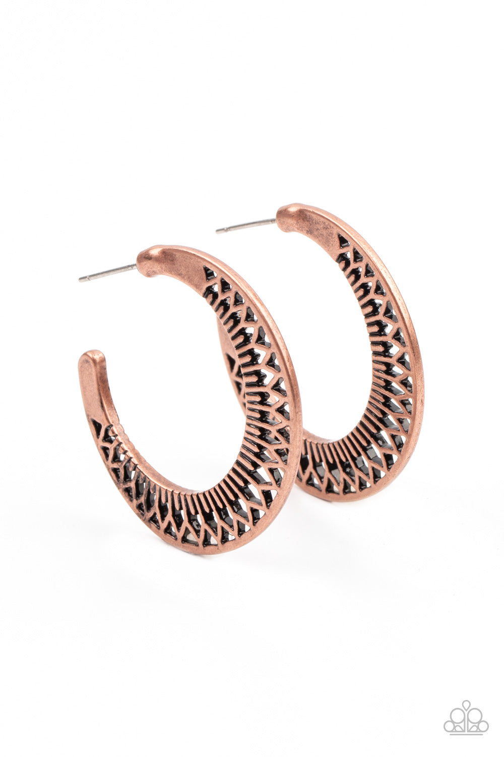 Bada BLOOM! - Copper Hoop Earrings - Princess Glam Shop