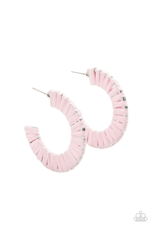 A Chance of RAINBOWS - Pink Hoop Earrings - Princess Glam Shop
