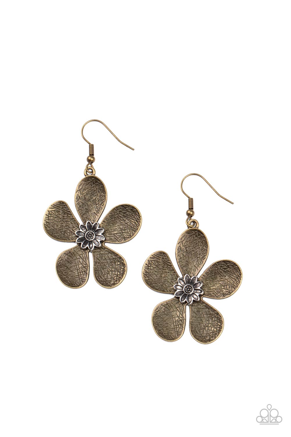 Fresh Florals - Brass Earrings - Princess Glam Shop