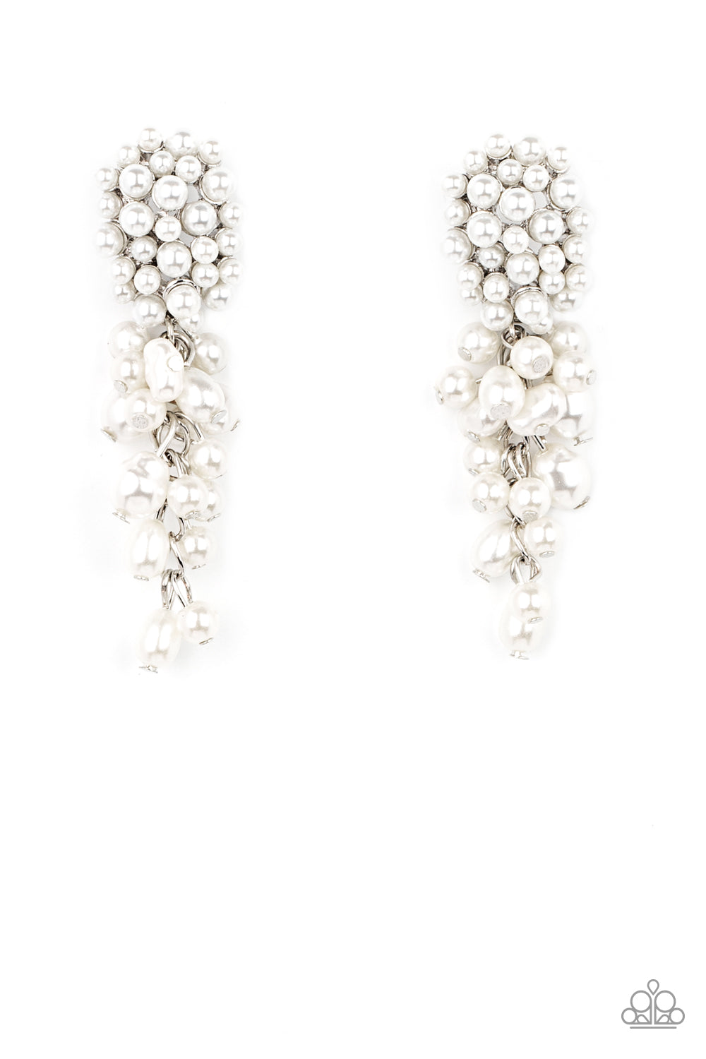 Fabulously Flattering - White Earrings - Princess Glam Shop