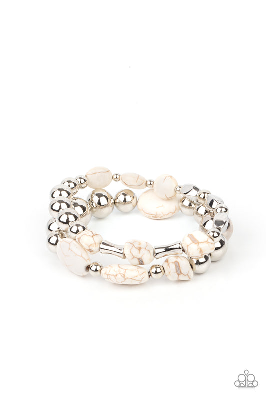 Authentically Artisan - White Stone Bracelet Set - Princess Glam Shop