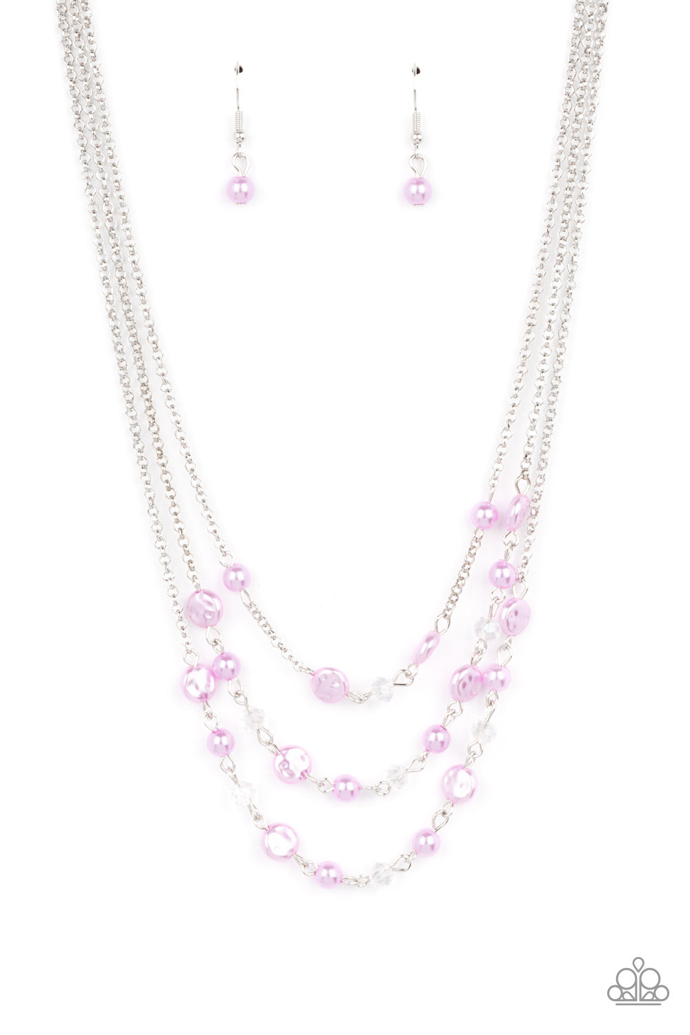 Let The Record GLOW - Purple Necklace Set - Princess Glam Shop