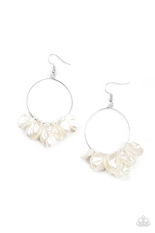 Sailboats and Seashells - White Earrings - Princess Glam Shop