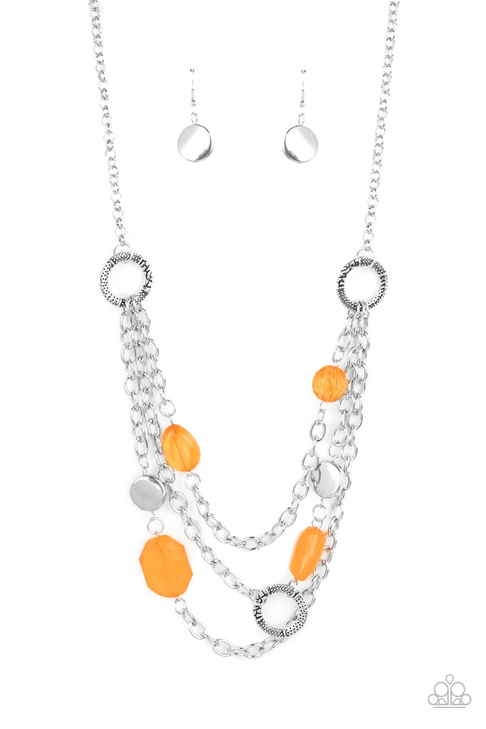 Oceanside Spa - Orange Necklace Set - Princess Glam Shop