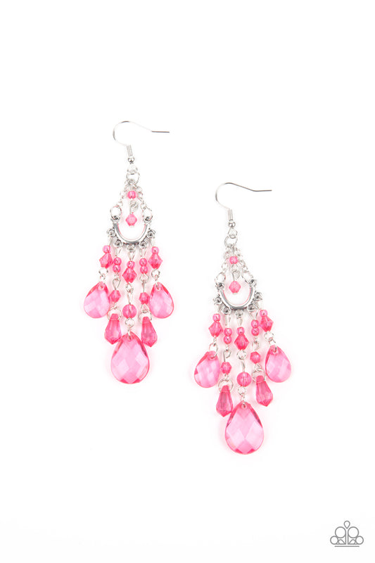 Paid Vacation - Pink Earrings - Princess Glam Shop