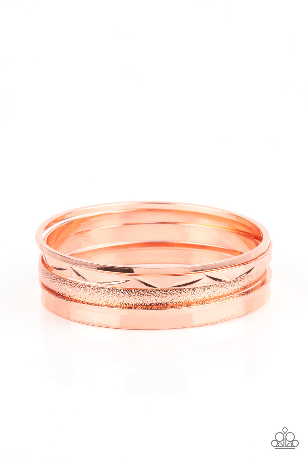 Stackable Style - Copper Bangle Bracelet Set - Princess Glam Shop