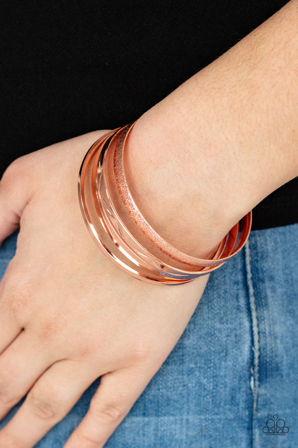 Stackable Style - Copper Bangle Bracelet Set - Princess Glam Shop