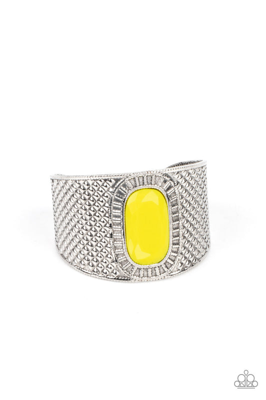 Poshly Pharaoh - Yellow Cuff Bracelet - Princess Glam Shop