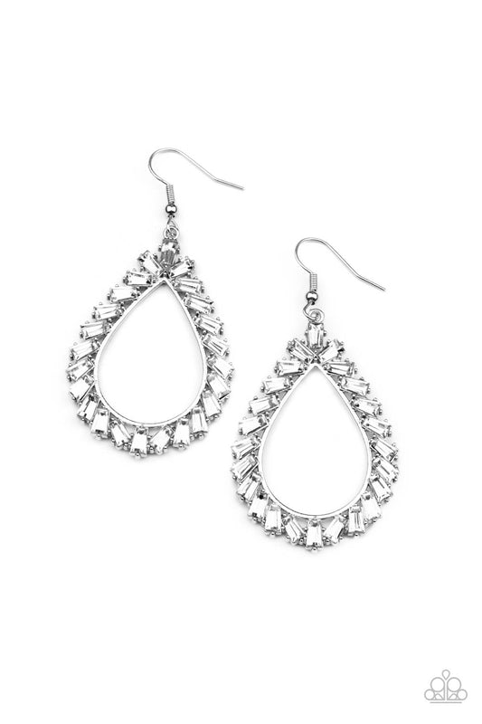 Stay Sharp - White Earrings - Princess Glam Shop