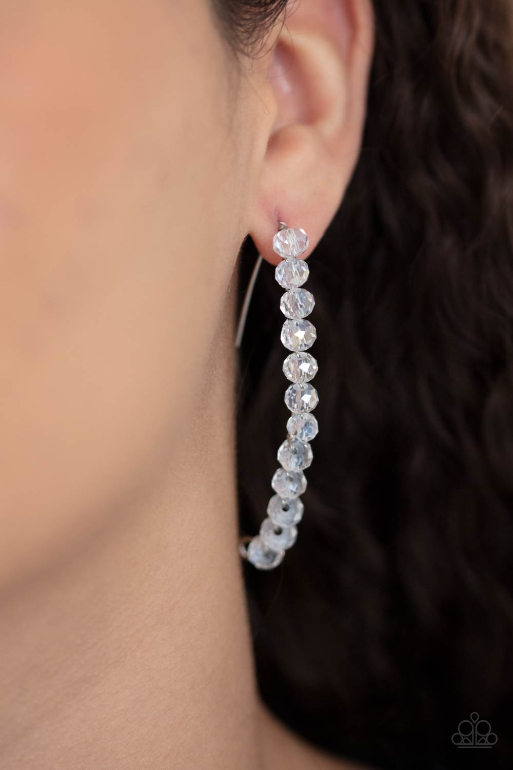 GLOW Hanging Fruit - White Earrings - Princess Glam Shop