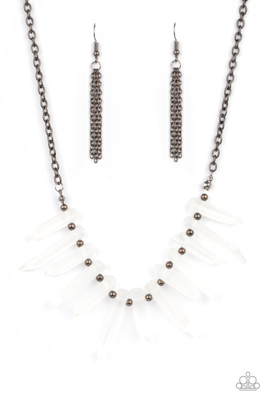 Ice Age Intensity - Black & White Necklace Set - Princess Glam Shop