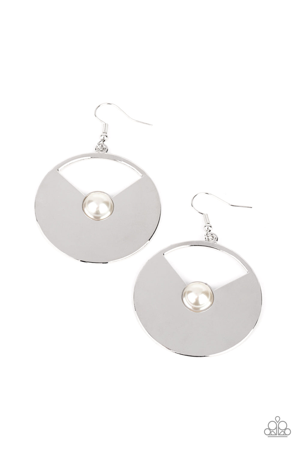 Record-Breaking Brilliance - White Earrings - Princess Glam Shop