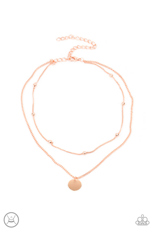 Modestly Minimalist - Copper Choker Necklace Set - Princess Glam Shop