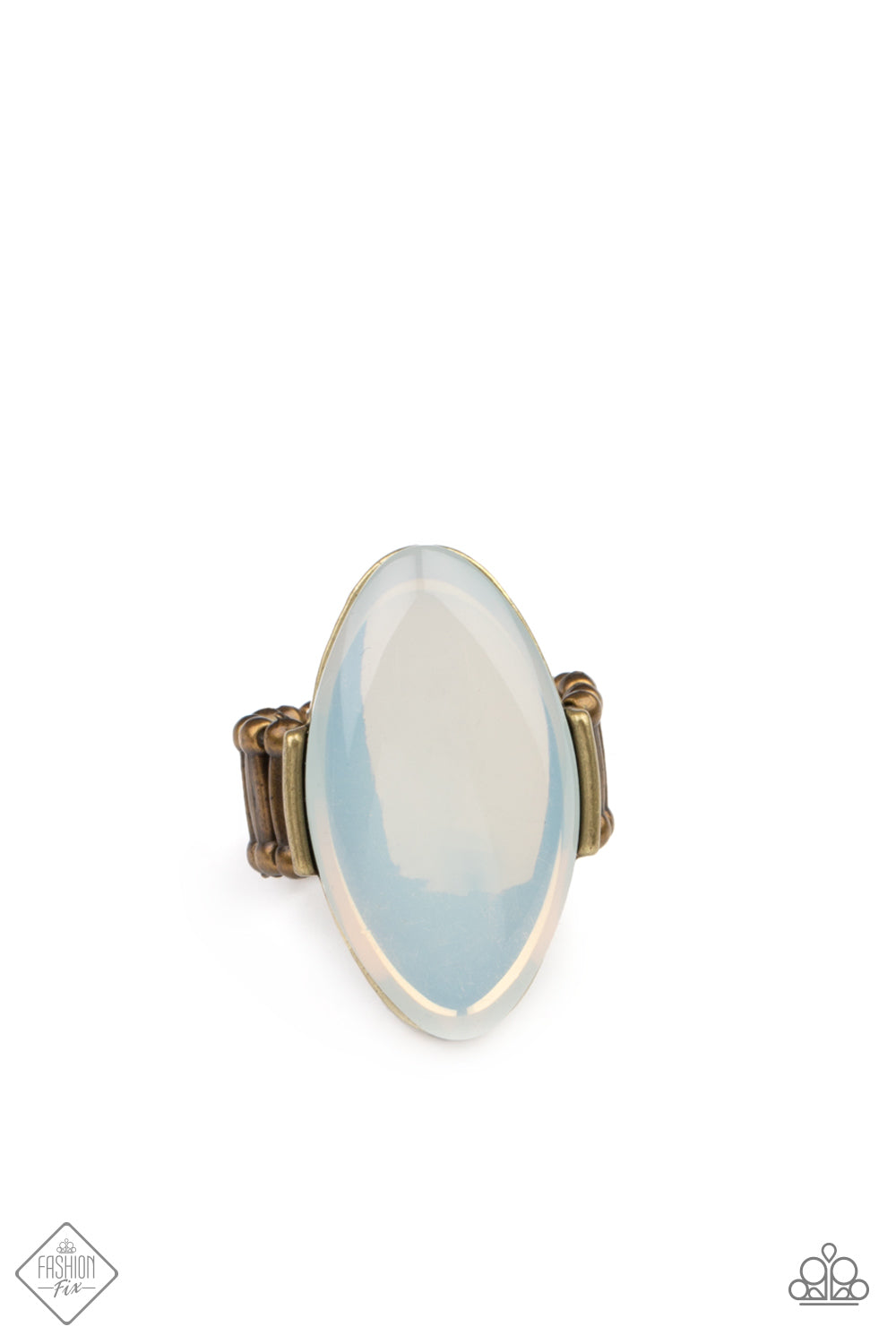 Opal Odyssey Brass & White Ring May 2021 Fashion Fix Exclusive - Princess Glam Shop