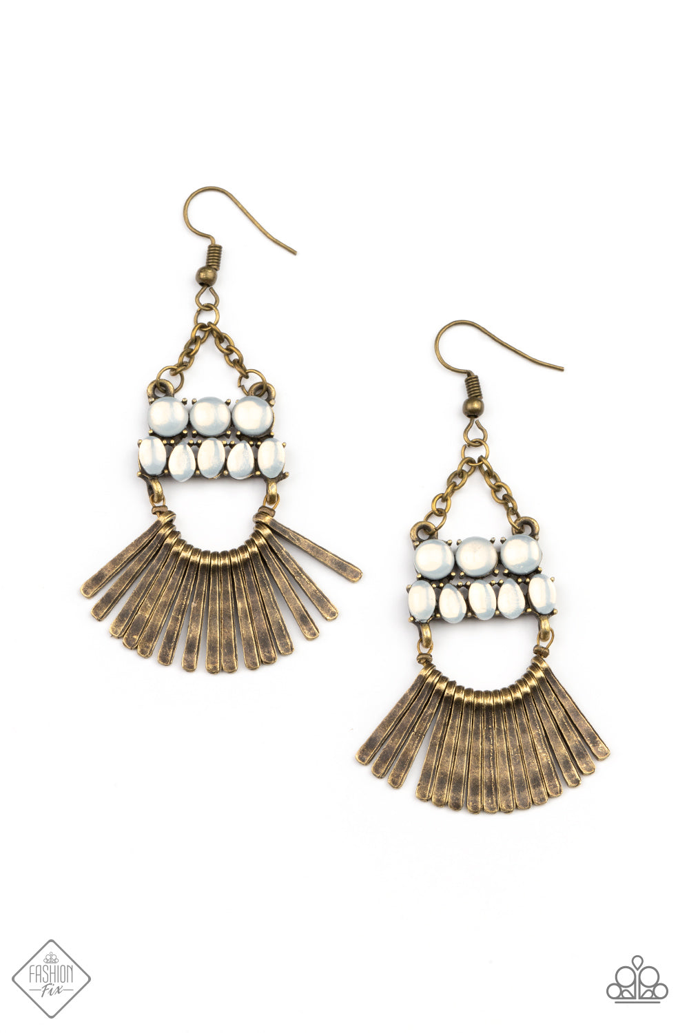 A FLARE For Fierceness - Brass Earrings May 2021 Fashion Fix Exclusive - Princess Glam Shop