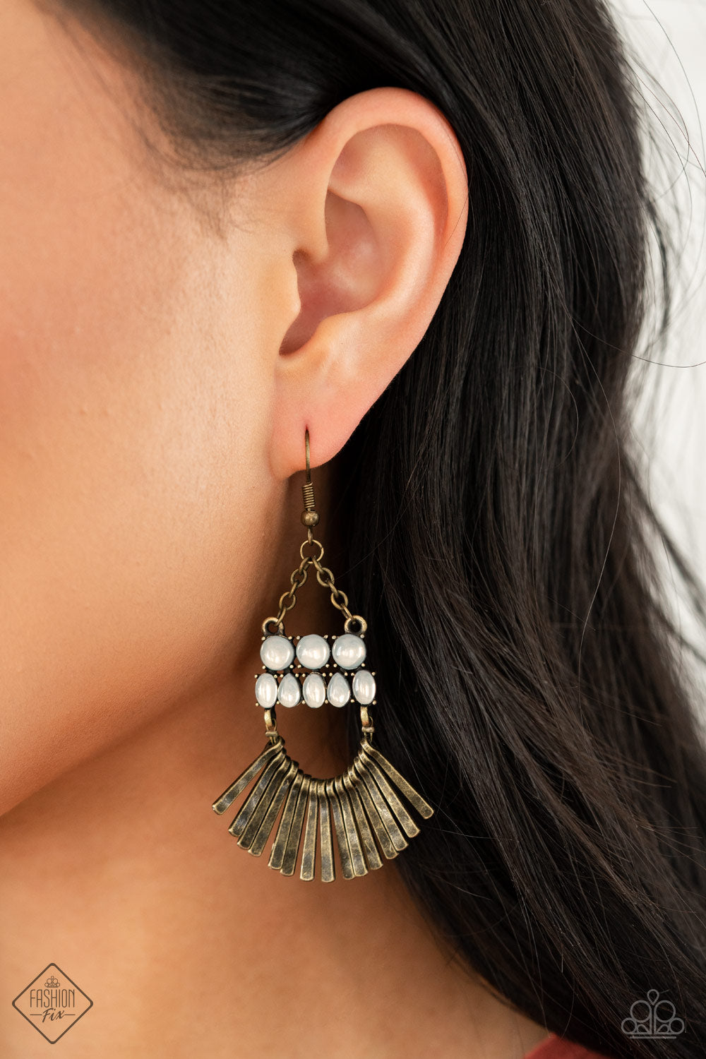 A FLARE For Fierceness - Brass Earrings May 2021 Fashion Fix Exclusive - Princess Glam Shop