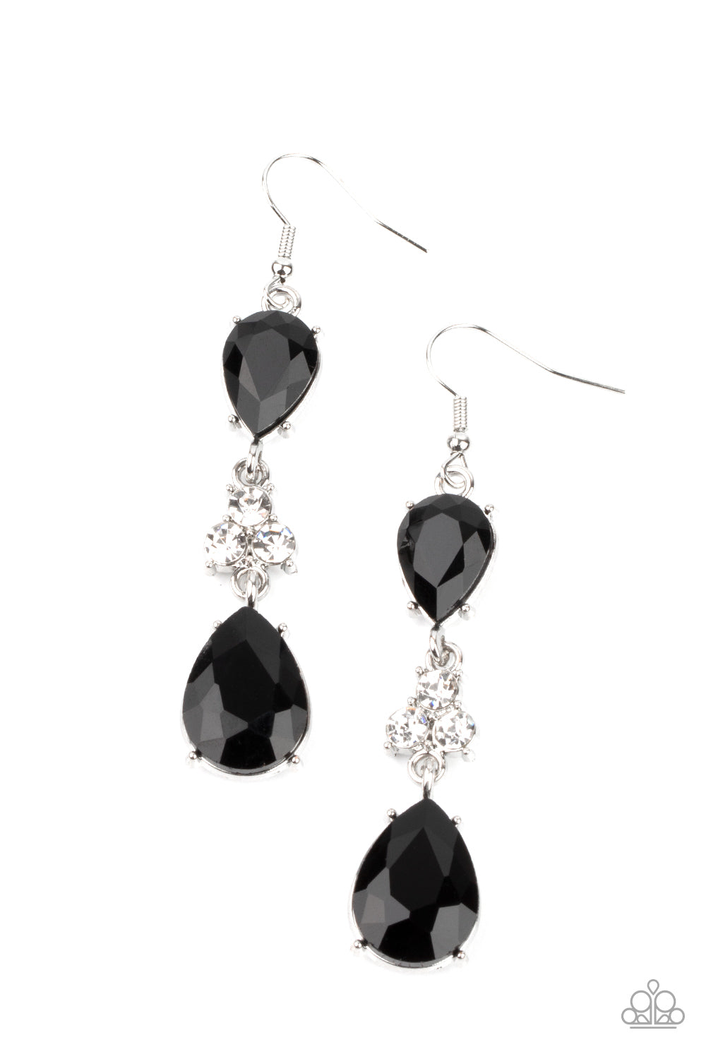 Once Upon a Twinkle - Black & White Earrings - Princess Glam Shop