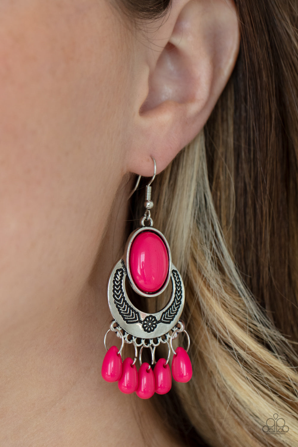 Prairie Flirt - Pink Earrings - Princess Glam Shop