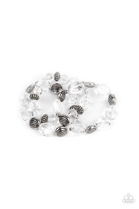 Crystal Charisma - White Bracelet Set - Princess Glam Shop