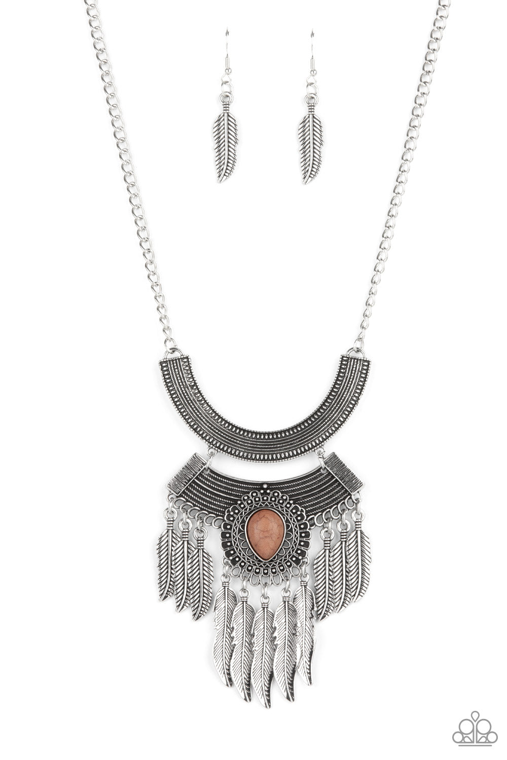 Desert Devotion - Brown Stone Necklace Set - Princess Glam Shop