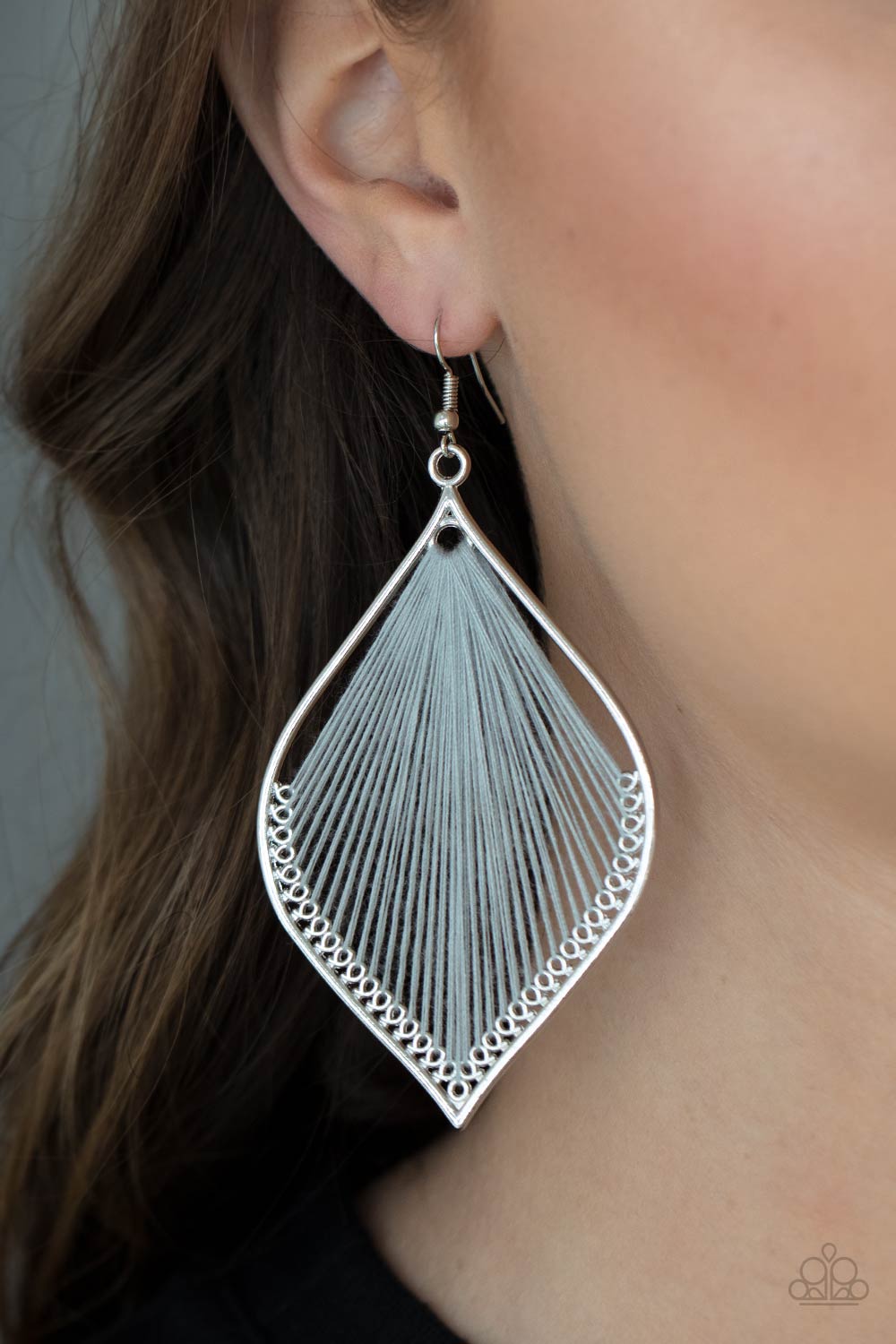 String Theory - Silver Earrings - Princess Glam Shop