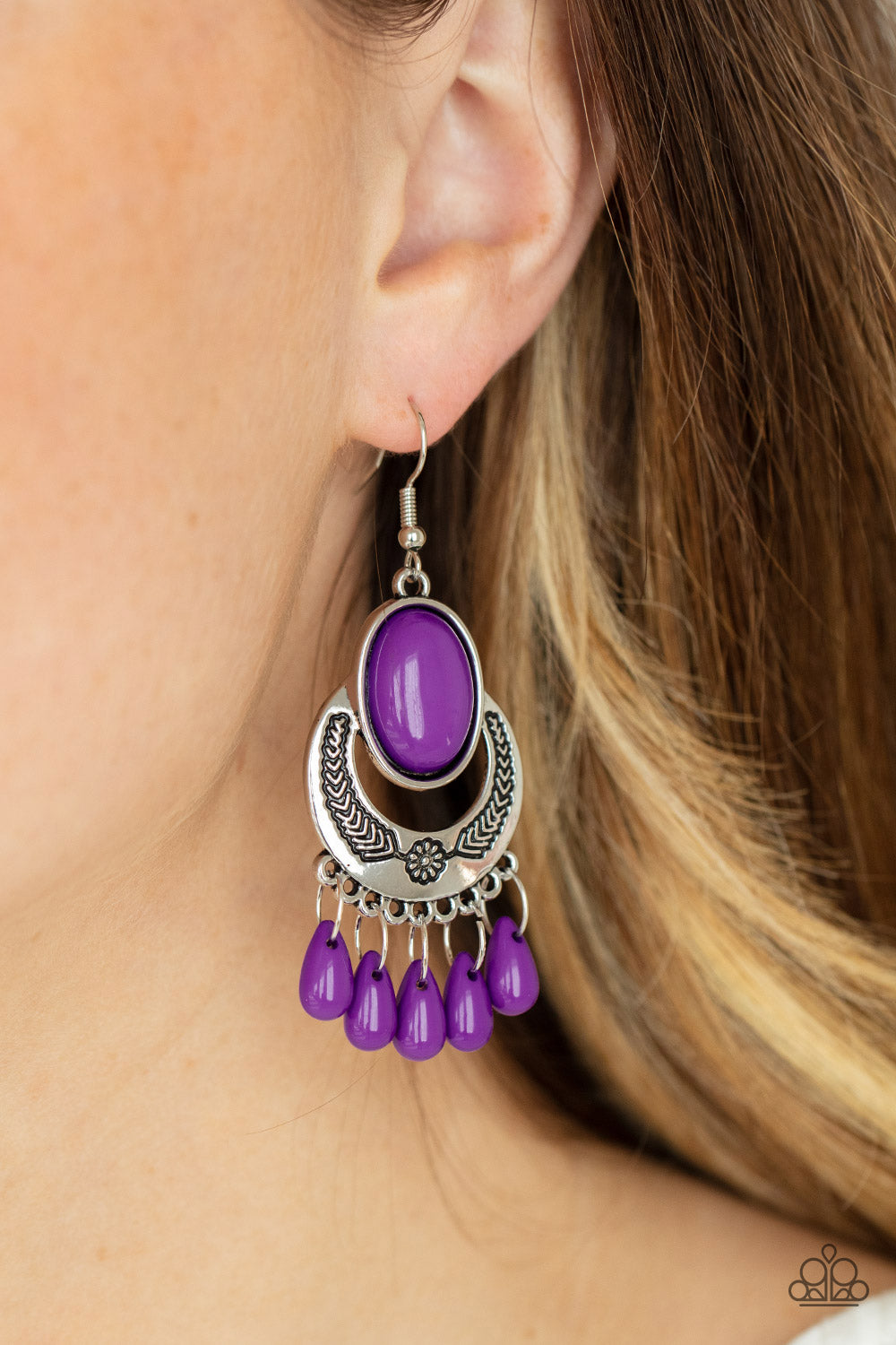 Prairie Flirt - Purple Earrings - Princess Glam Shop