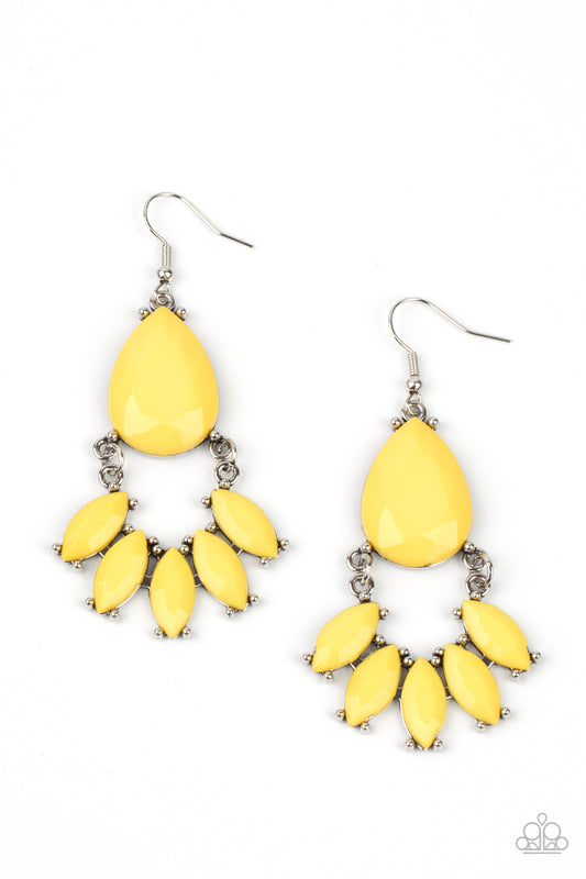POWERHOUSE Call - Yellow Earrings - Princess Glam Shop