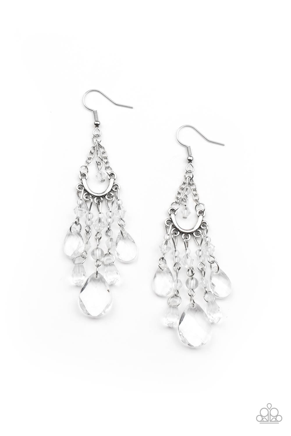 Paid Vacation - White Earrings - Princess Glam Shop