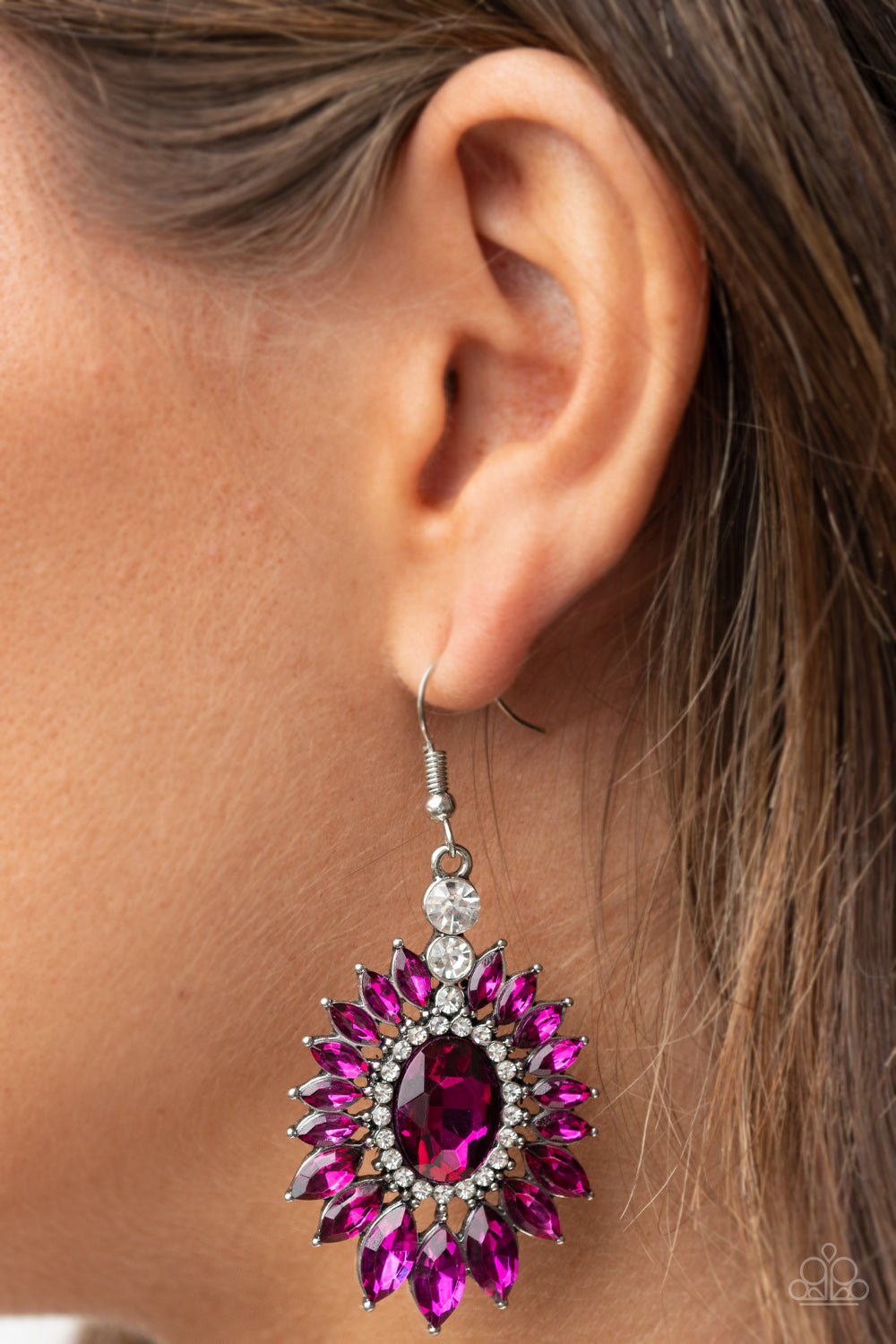 Big Time Twinkle - Pink Earrings - Princess Glam Shop