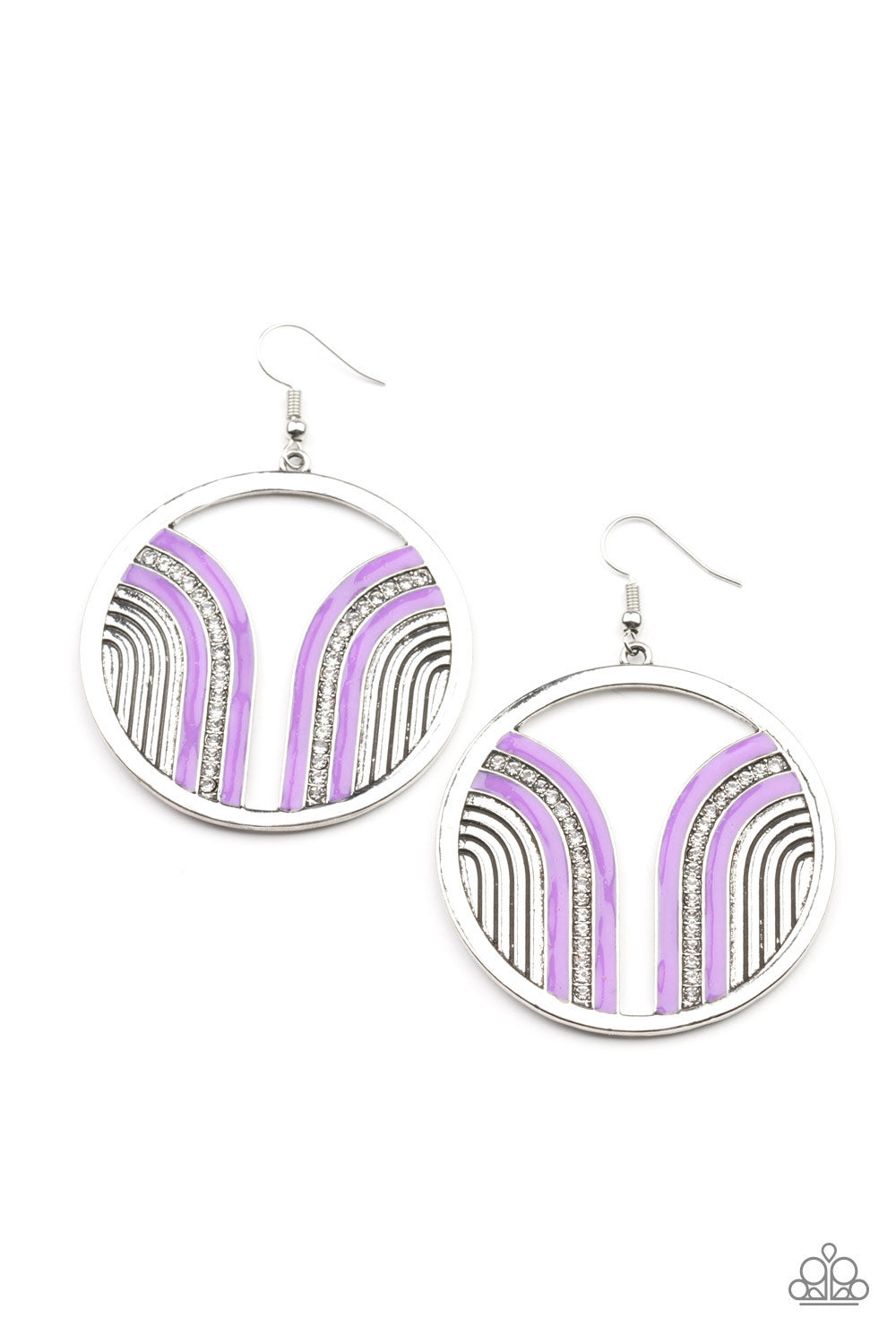 Delightfully Deco - Purple Earrings - Princess Glam Shop