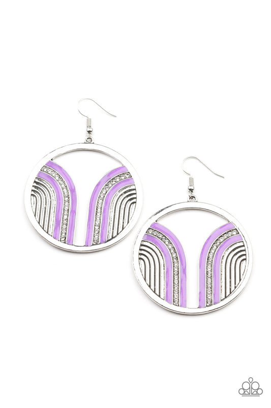 Delightfully Deco - Purple Earrings - Princess Glam Shop