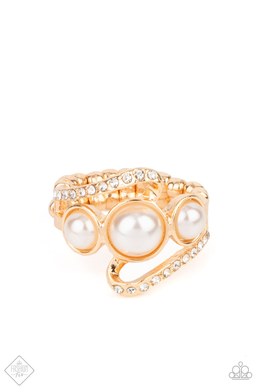 Posh Progression - Gold & White Ring August Fashion Fix Exclusive - Princess Glam Shop