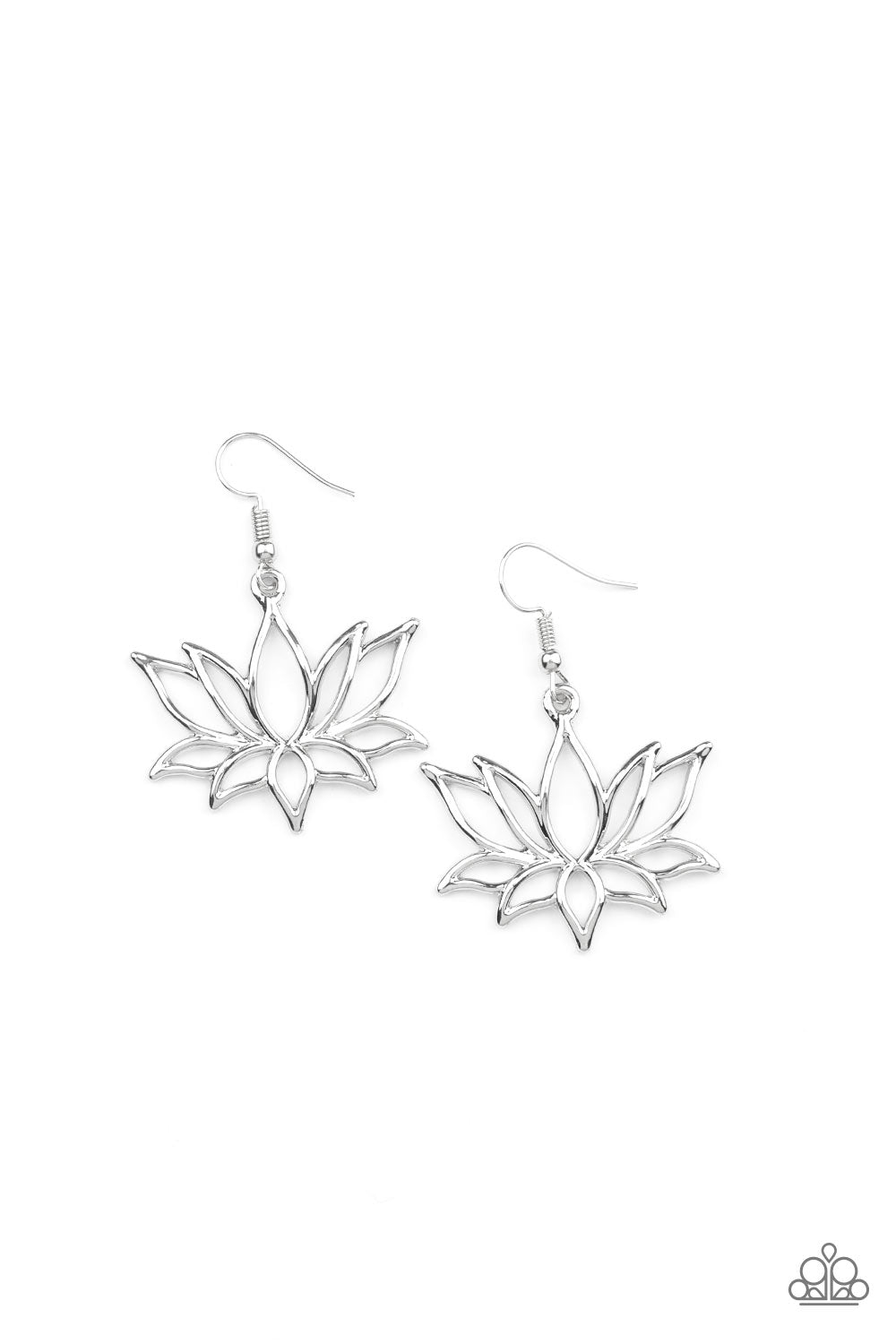 Lotus Ponds - Silver Earrings - Princess Glam Shop