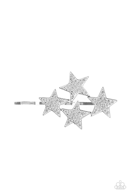 Stellar Celebration - White Hair Clip - Princess Glam Shop