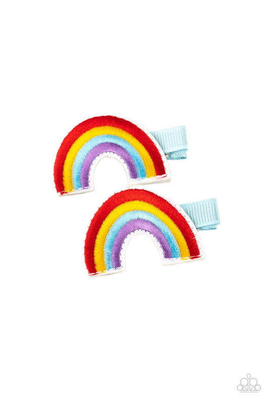 Follow Your Rainbow - Multi Red, Yellow, Blue & Purple Hair Clips - Princess Glam Shop