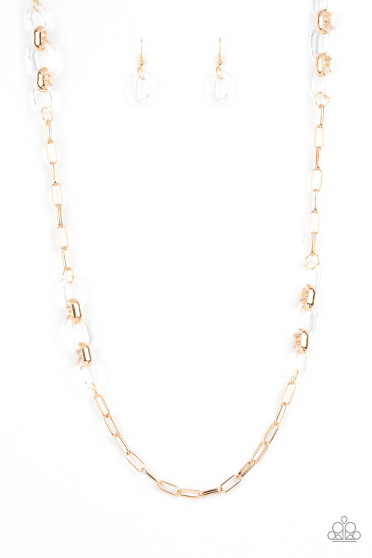 Have I Made Myself Clear? - Gold & White Necklace Set - Princess Glam Shop