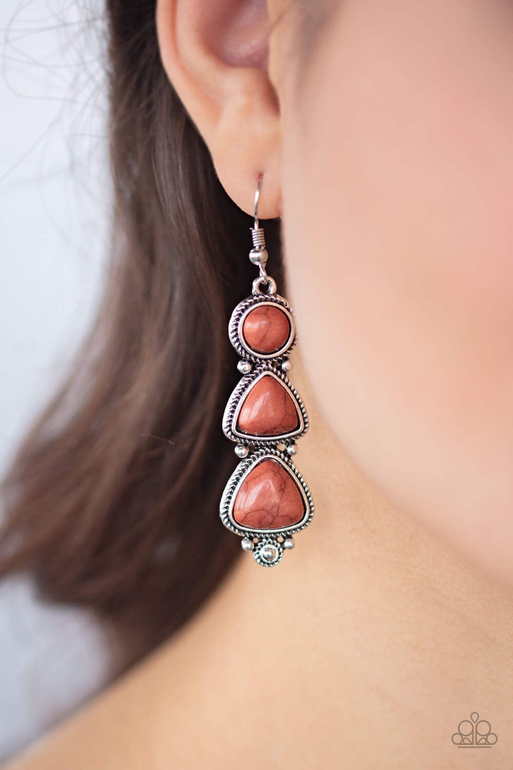 New Frontier - Brown Stone Earrings - Princess Glam Shop