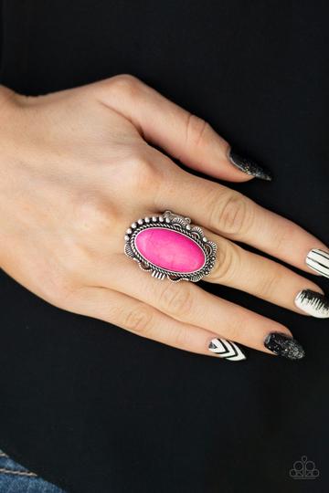Open Range - Pink Stone Ring - Princess Glam Shop