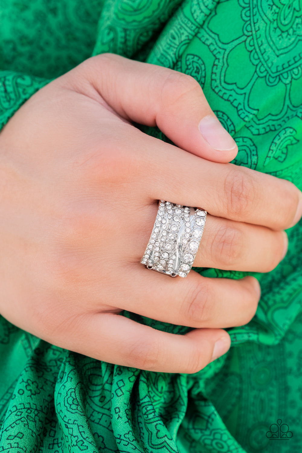 Exclusive Elegance White Ring - October 2021 Life of the Party Exclusive - Princess Glam Shop