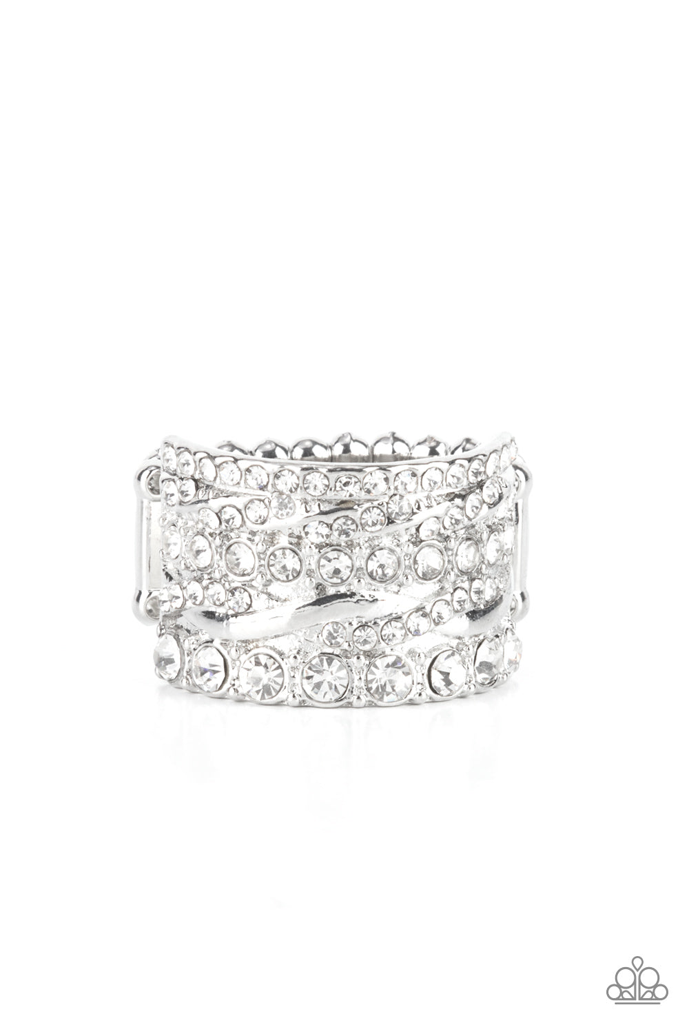 Exclusive Elegance White Ring - October 2021 Life of the Party Exclusive - Princess Glam Shop
