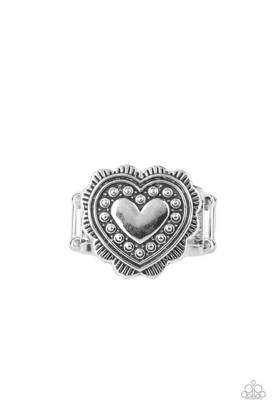 Southern Soulmate - Silver Heart Ring - Princess Glam Shop
