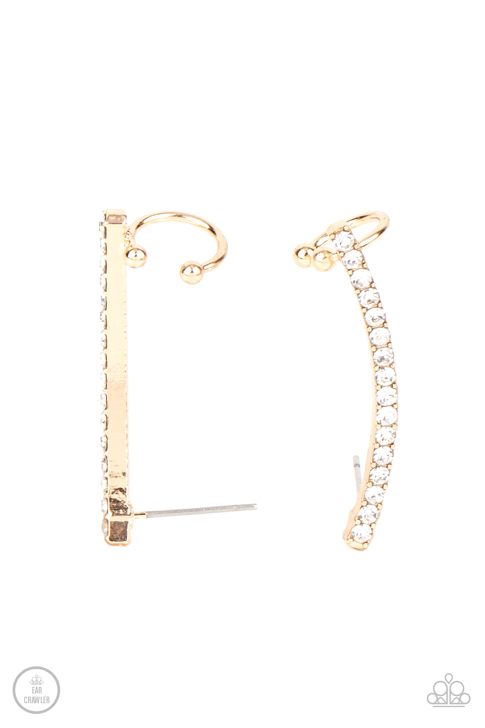 Give Me The SWOOP - Gold Ear Crawler Earrings - Princess Glam Shop