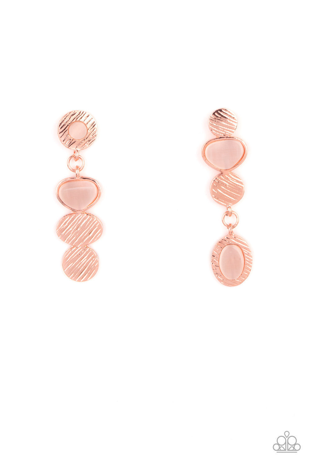 Asymmetrical Appeal - Copper Earrings - Princess Glam Shop