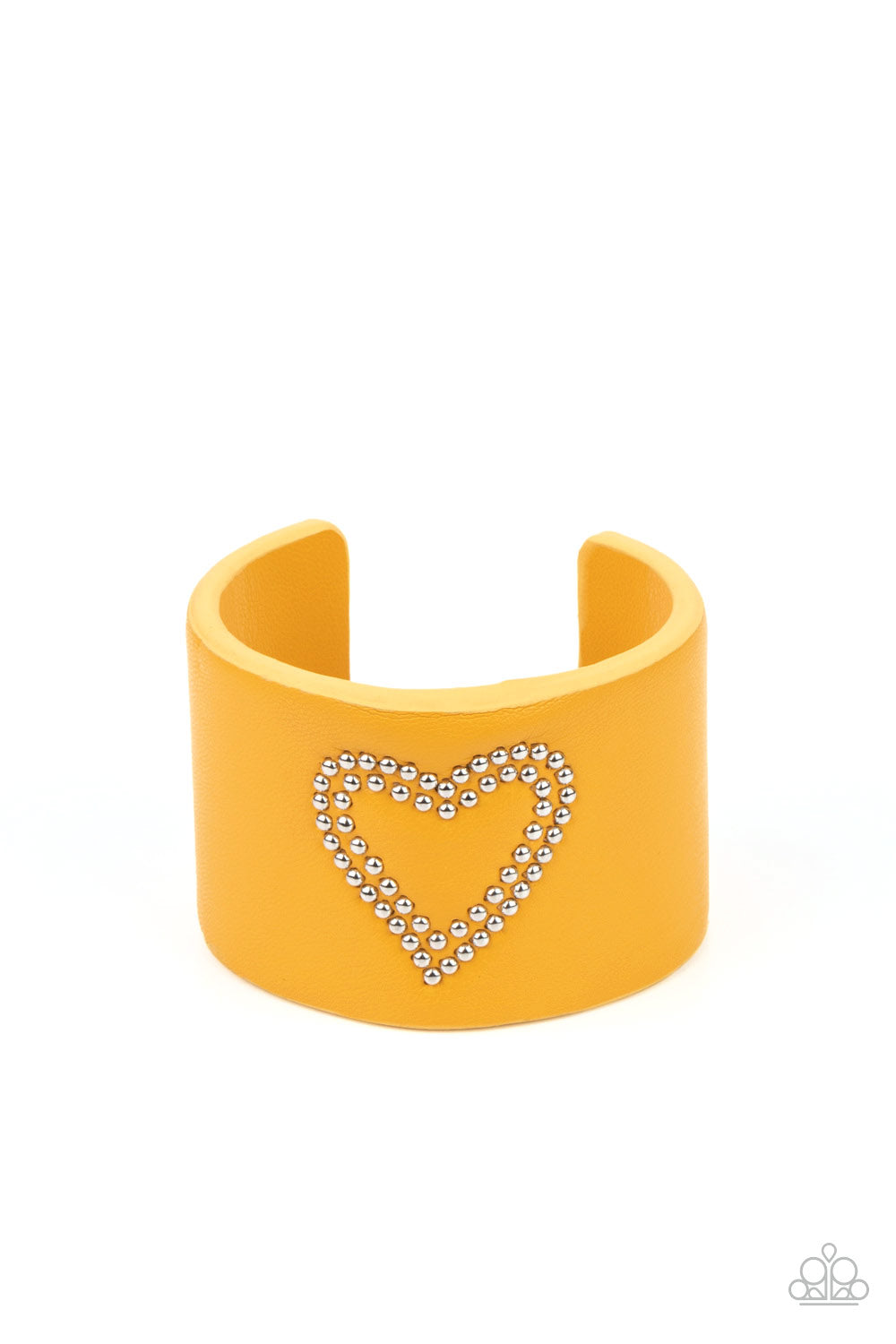 Rodeo Romance - Yellow Leather Cuff Bracelet - Princess Glam Shop