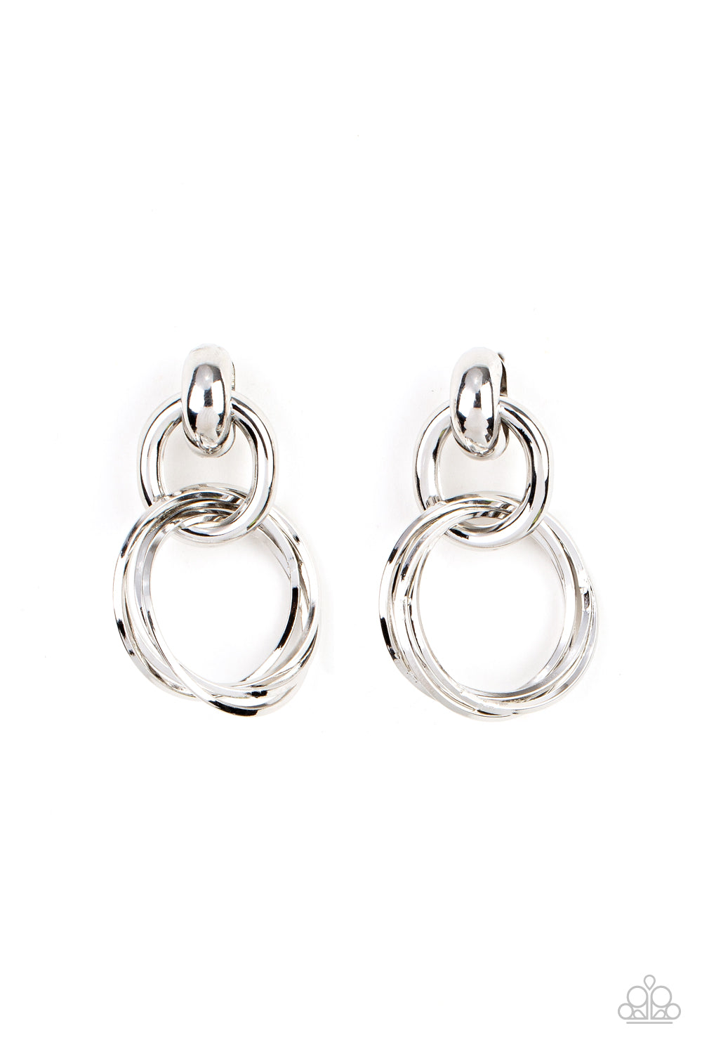 Dynamically Linked - Silver Earrings - Princess Glam Shop