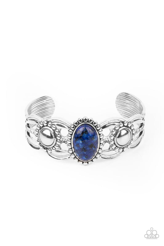 Solar Solstice - Blue Stone Cuff Bracelet - Princess Glam Shop