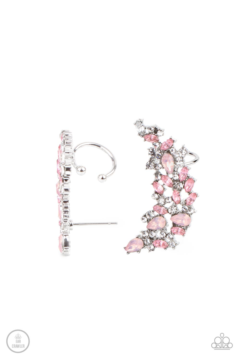 Prismatically Panoramic - Pink Ear Crawler Earrings - Princess Glam Shop