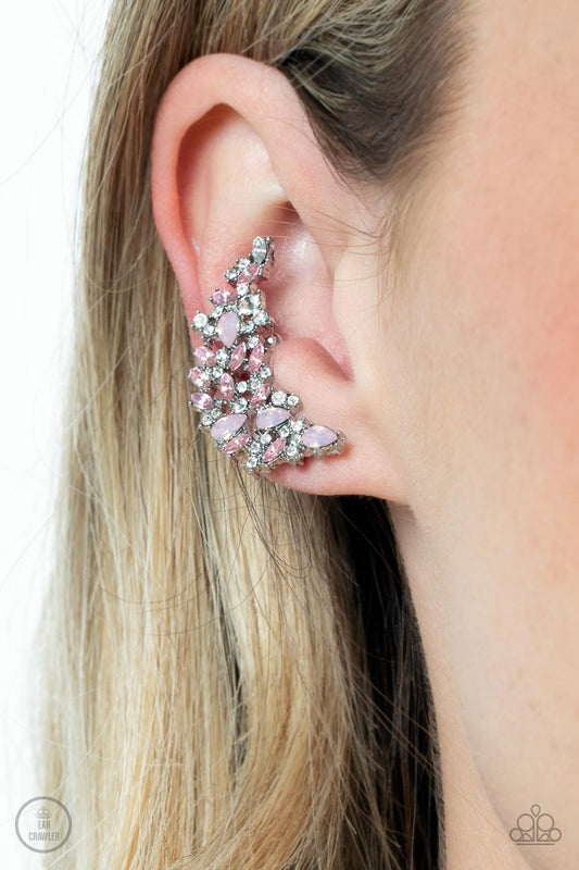 Prismatically Panoramic - Pink Ear Crawler Earrings - Princess Glam Shop
